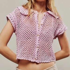 Free People Lily Crochet Top